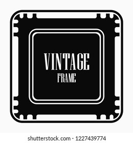 Art deco vintage border, frame. Retro design vector illustration