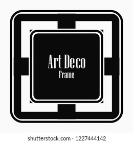 Art deco vintage border, frame. Retro design vector illustration