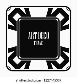 Art deco vintage border, frame. Retro design vector illustration