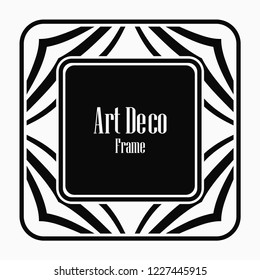 Art deco vintage border, frame. Retro design vector illustration