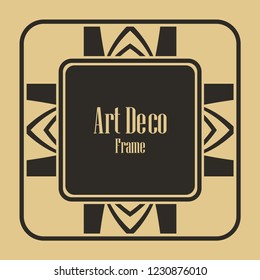 Art deco vintage border, frame. Retro design vector illustration