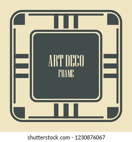 Art deco vintage border, frame. Retro design vector illustration