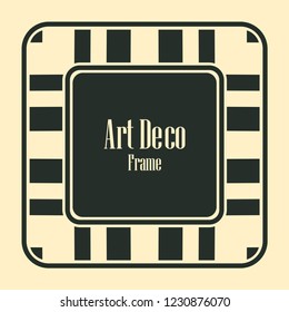 Art deco vintage border, frame. Retro design vector illustration