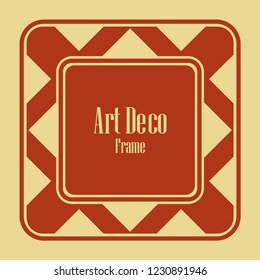 Art deco vintage border, frame. Retro design vector illustration