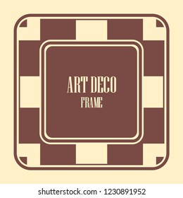 Art deco vintage border, frame. Retro design vector illustration