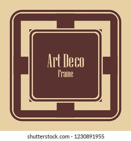 Art deco vintage border, frame. Retro design vector illustration