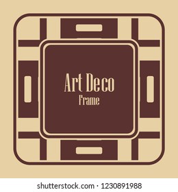 Art deco vintage border, frame. Retro design vector illustration