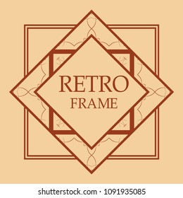 art deco vintage border vector design template illustration