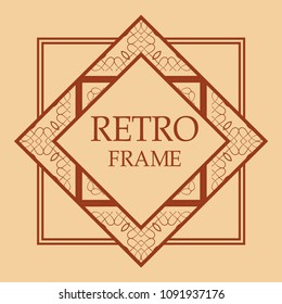 art deco vintage border vector design template illustration