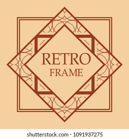 art deco vintage border vector design template illustration