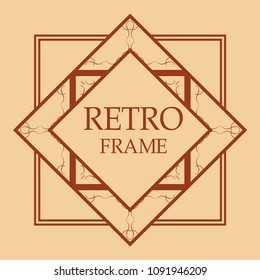 art deco vintage border vector design template illustration