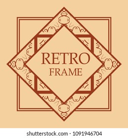 art deco vintage border vector design template illustration
