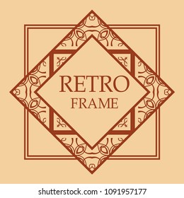 art deco vintage border vector design template illustration