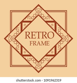 art deco vintage border vector design template illustration