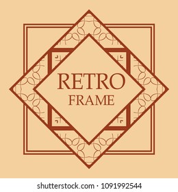 art deco vintage border vector design template illustration