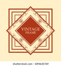 art deco vintage border vector design template illustration