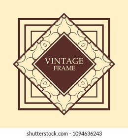art deco vintage border vector design template illustration