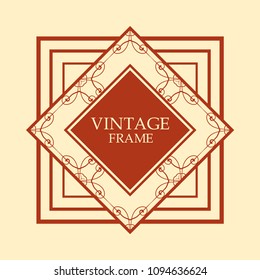 art deco vintage border vector design template illustration