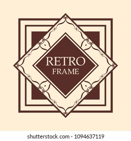 art deco vintage border vector design template illustration