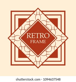 art deco vintage border vector design template illustration