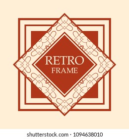 art deco vintage border vector design template illustration