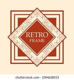 art deco vintage border vector design template illustration