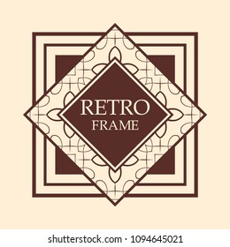 art deco vintage border vector design template illustration