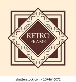 art deco vintage border vector design template illustration