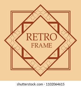 art deco vintage border vector design template illustration