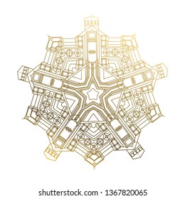 art deco vintage element vector design template illustration