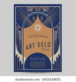 Art Deco Vintage Flyer Illustration