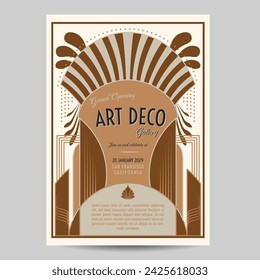 Art Deco Vintage Flyer Illustration