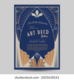 Art Deco Vintage Flyer Ilustración