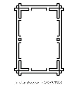 Art Deco vintage frame. The border. Vector graphics