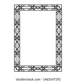 Art Deco vintage frame. The border. Vector graphics