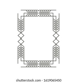 Art Deco vintage frame. The border. Vector graphics
