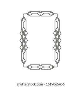 Art Deco vintage frame. The border. Vector graphics