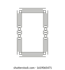 Art Deco vintage frame. The border. Vector graphics