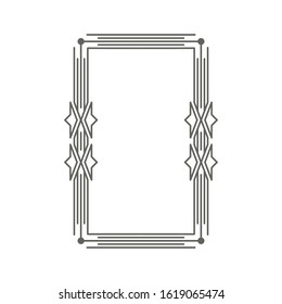 Art Deco vintage frame. The border. Vector graphics