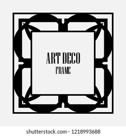 Art deco vintage frame design. Vector illustration