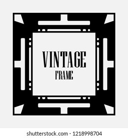 Art deco vintage frame design. Vector illustration