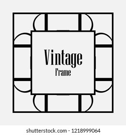 Art deco vintage frame design. Vector illustration