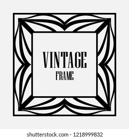 Art deco vintage frame design. Vector illustration