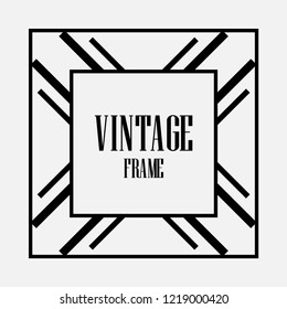 Art deco vintage frame design. Vector illustration