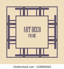 Art deco vintage frame design. Vector illustration
