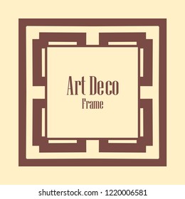 Art deco vintage frame design. Vector illustration