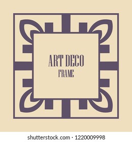 Art deco vintage frame design. Vector illustration