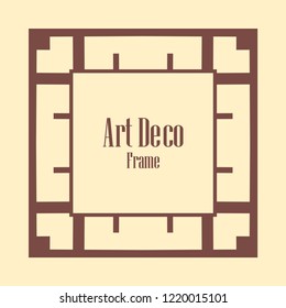Art deco vintage frame design. Vector illustration