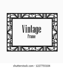 Art deco vintage frame design. Vector illustration