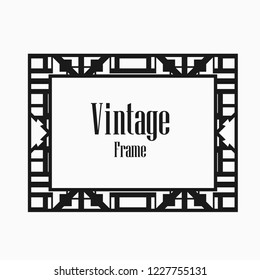 Art deco vintage frame design. Vector illustration